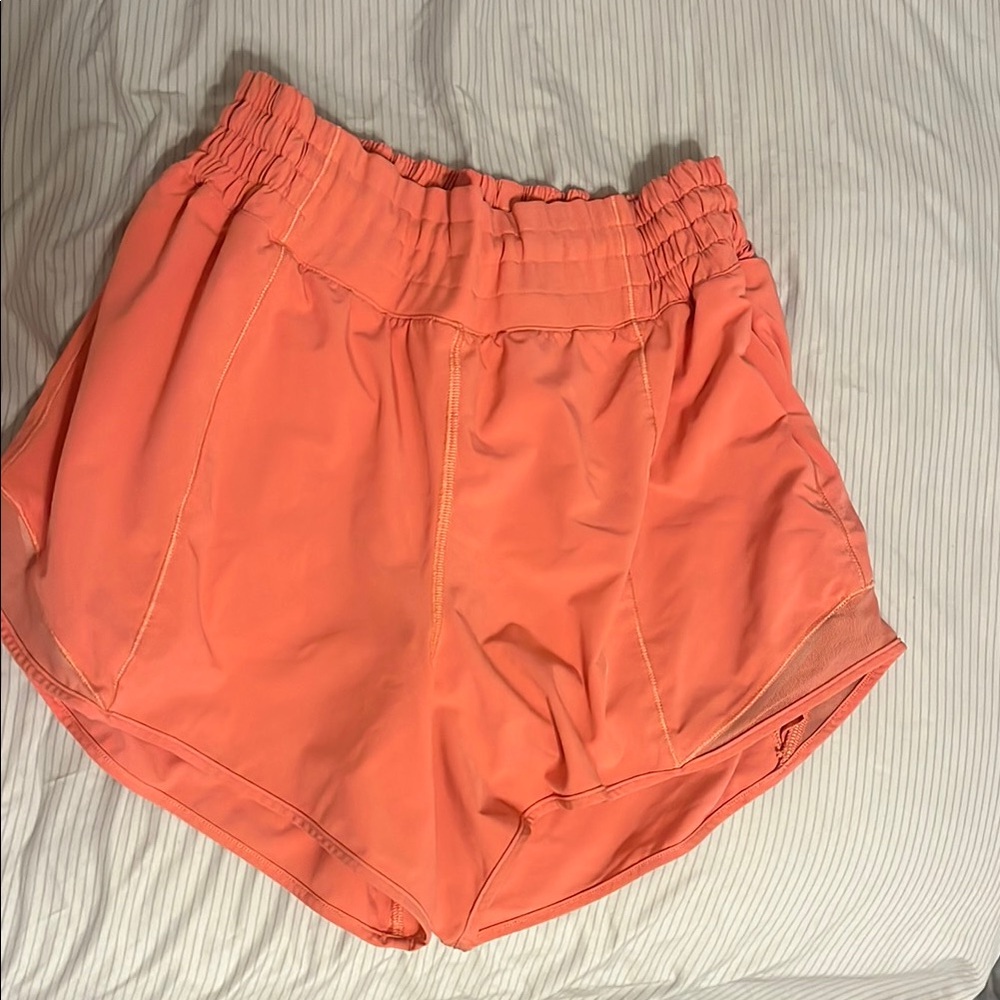 Coral Lululemon Shorts